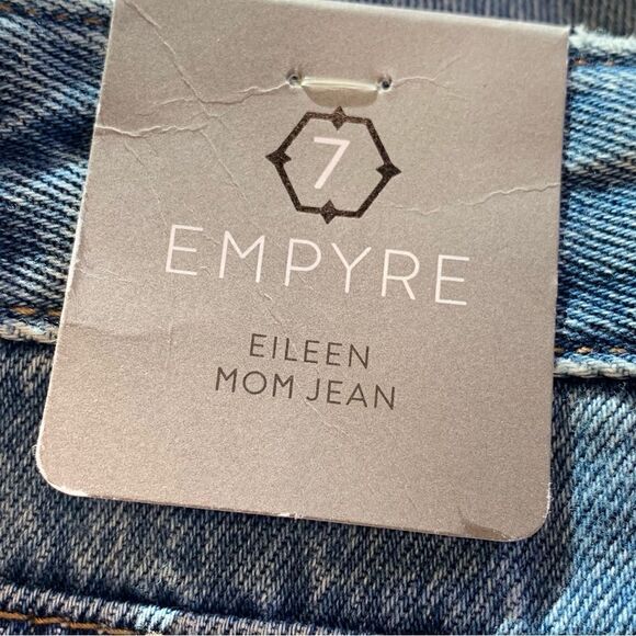 Empyre Eileen Mom Jeans Checkerboard Side Stripes Size 7 - Picture 9 of 12